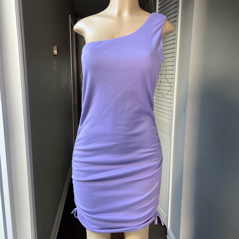 Fashion Nova Lilac One-Shoulder Dress